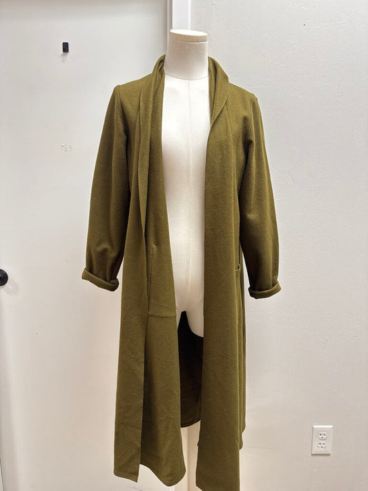 Eileen Fisher Olive Felt Open Jacket