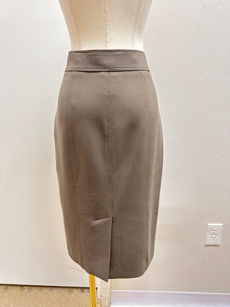 Burberry Olive Midi Skirt