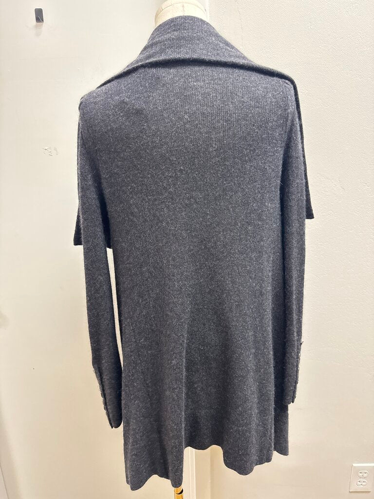 Skull Cashmere Grey Long Cardigan
