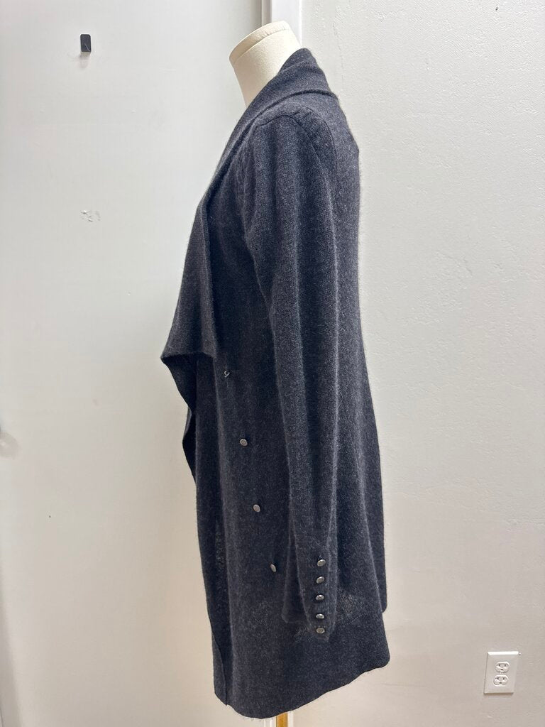 Skull Cashmere Grey Long Cardigan