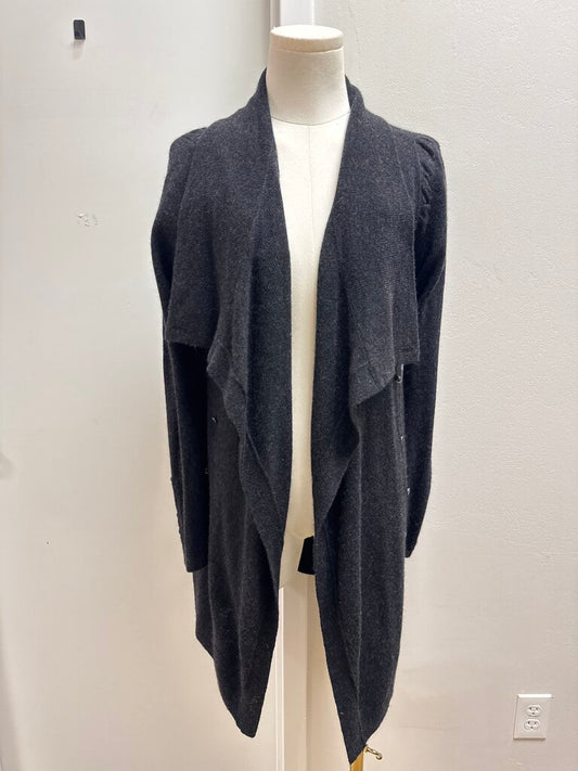 Skull Cashmere Grey Long Cardigan