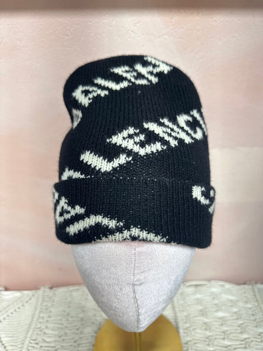 Balenciaga Black Logo Beanie