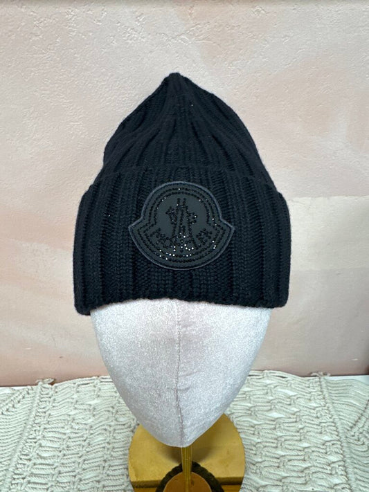 Moncler Black Knit Beanie
