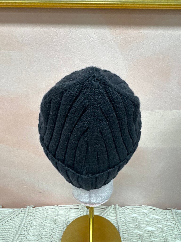 Moncler Black Knit Beanie