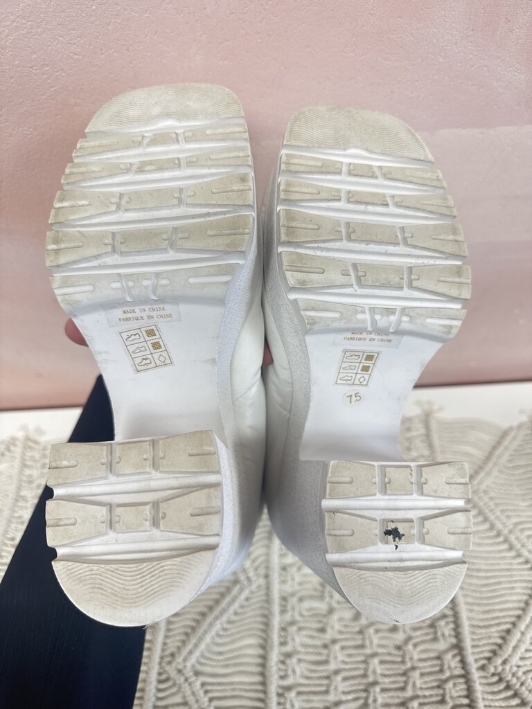 Jeffrey Campbell White Quilted Platform Boot