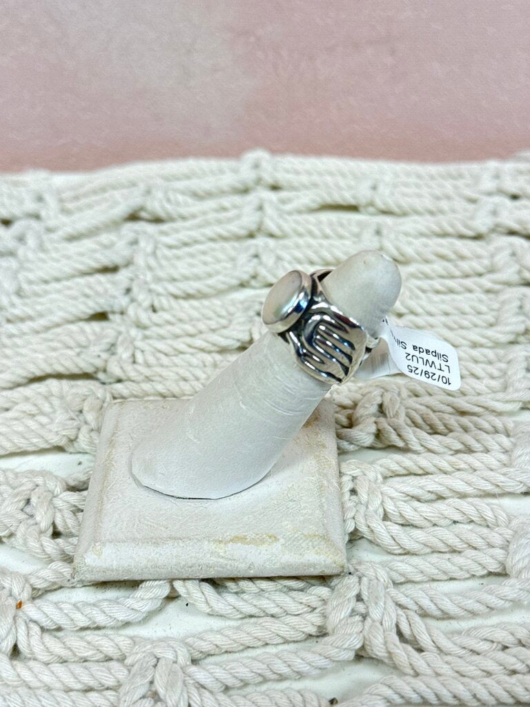 Silpada Silver and Coin Pearl Ring