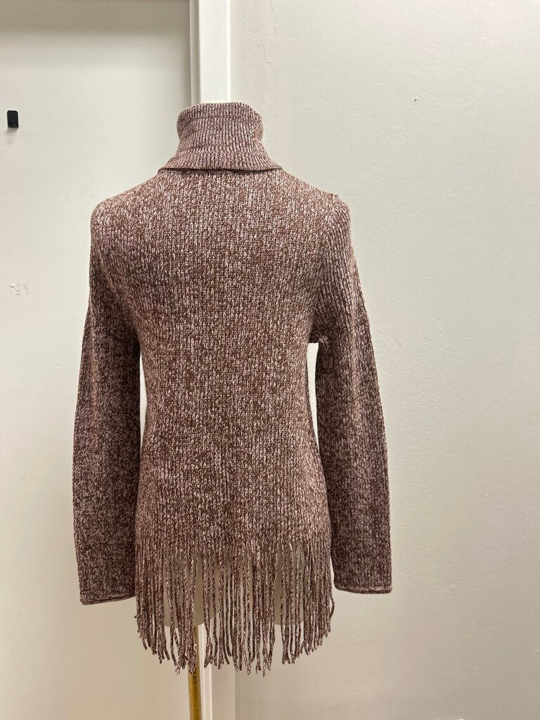 Zimmermann Maroon Fringe Turtleneck NWT