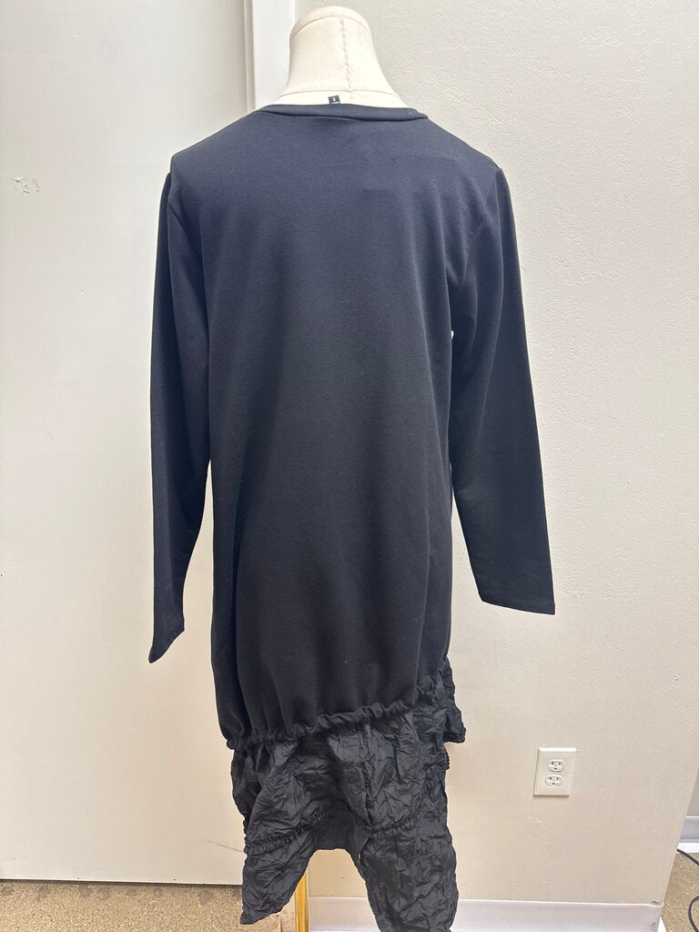 Kozan Black Shirred Hem Dress NWT