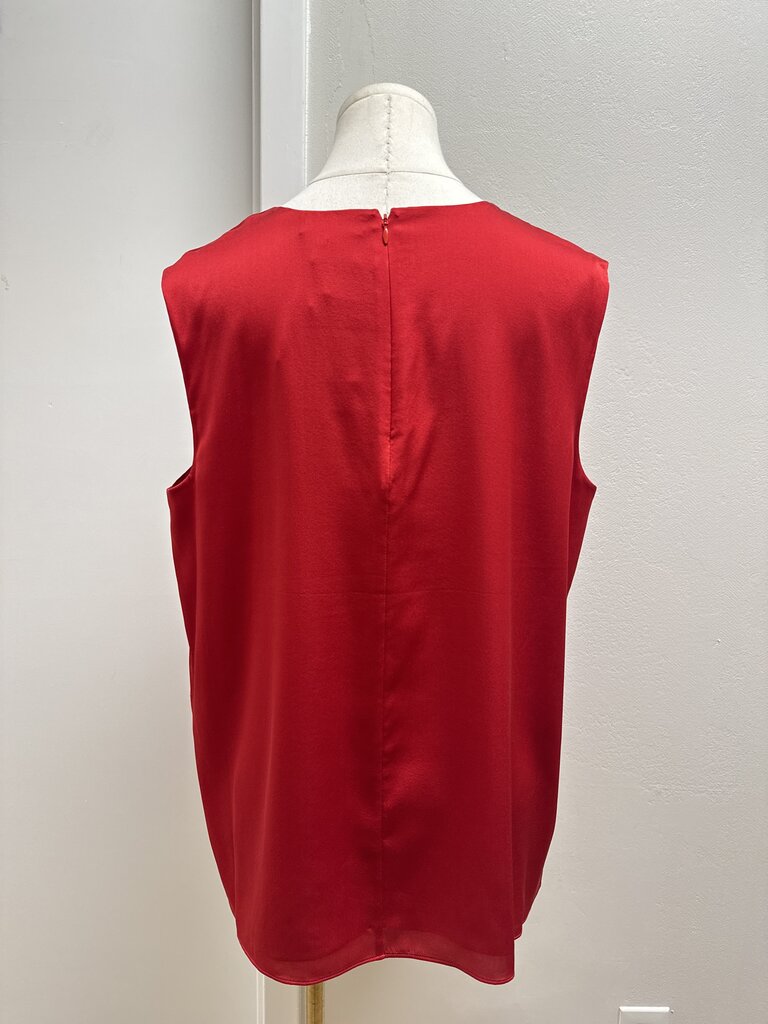 St John Red Silk Shell NWT