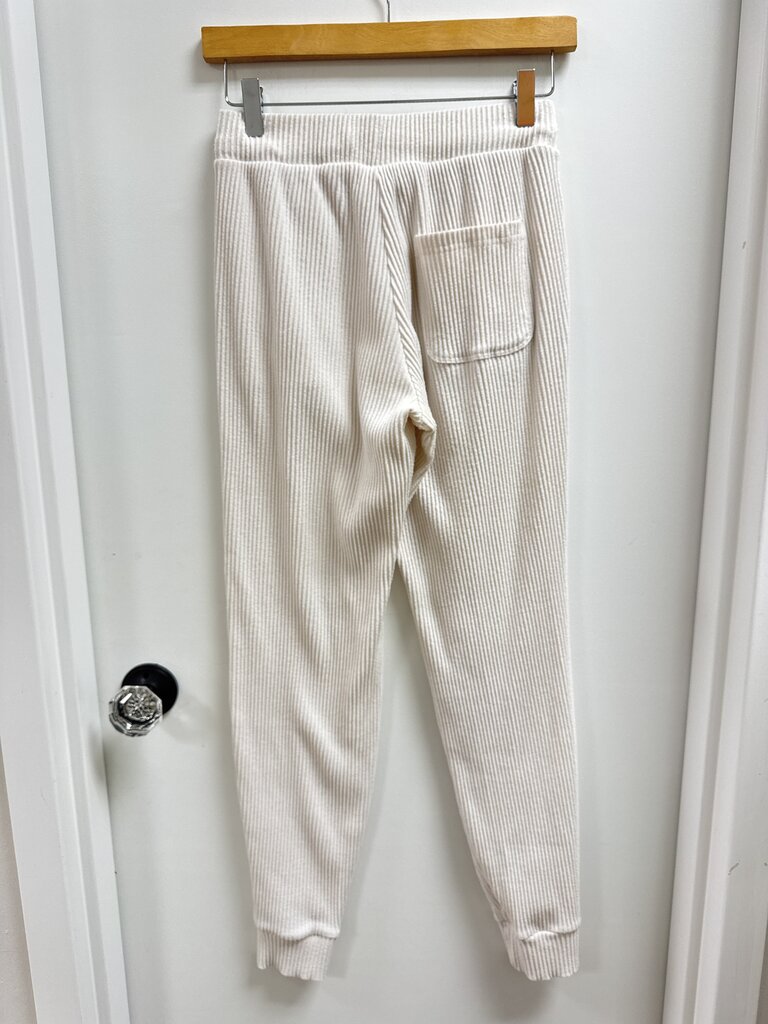 Alo Ivory Ribbed Jogger