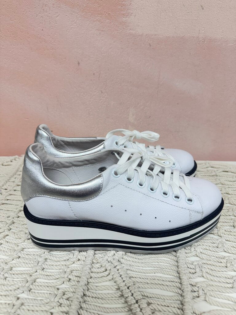 Silent D White Platform Sneaker