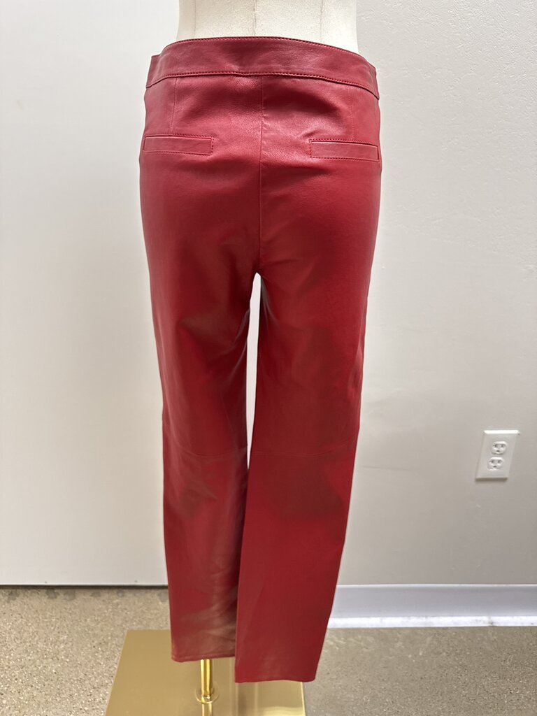 Escada Red Leather Pant