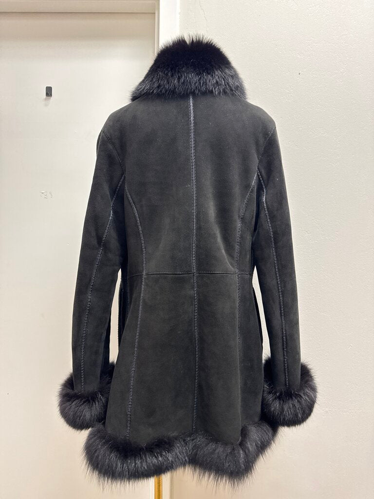 Studio Milano Black Shearling and Fur Jacket