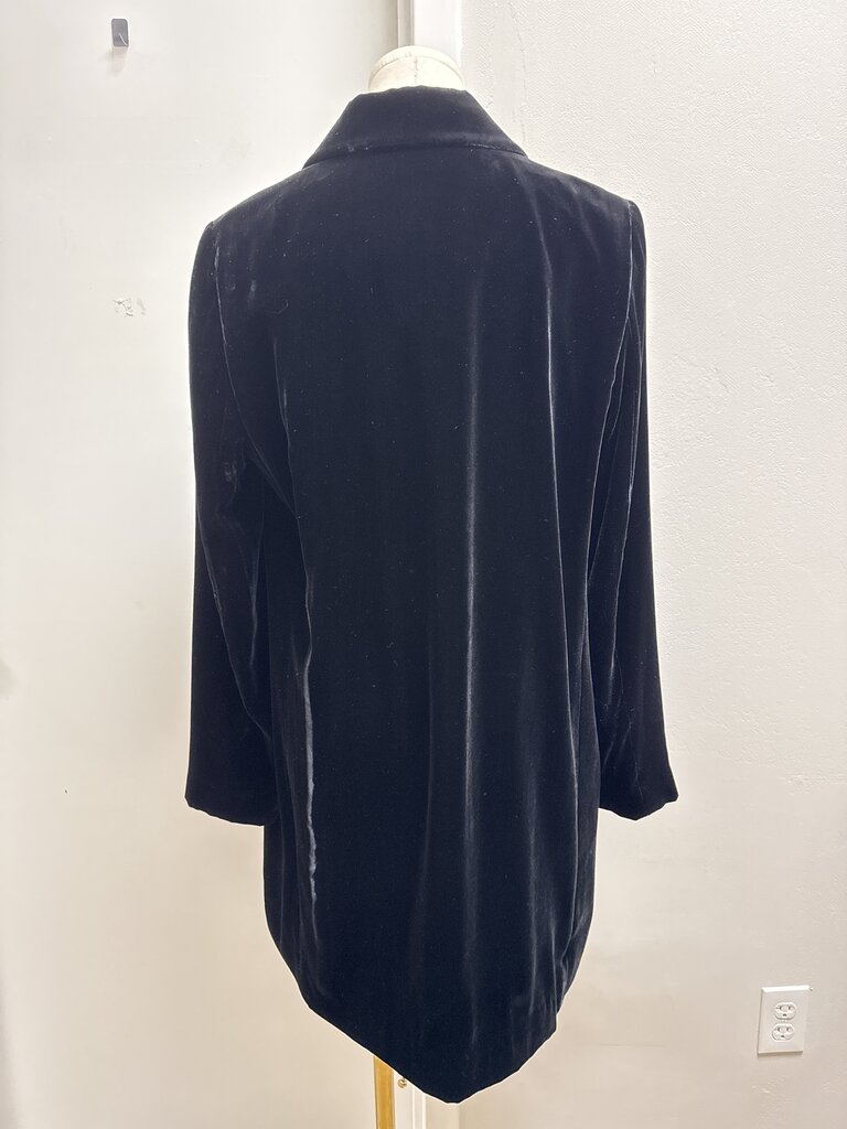 Lafayette 148 Black Velvet Open Jacket