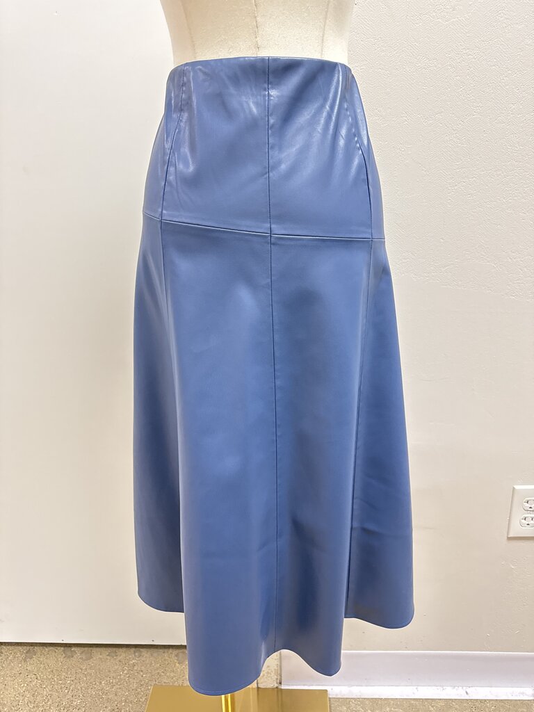 Gerry Weber Slate Blue Faux Leather Skirt NWT