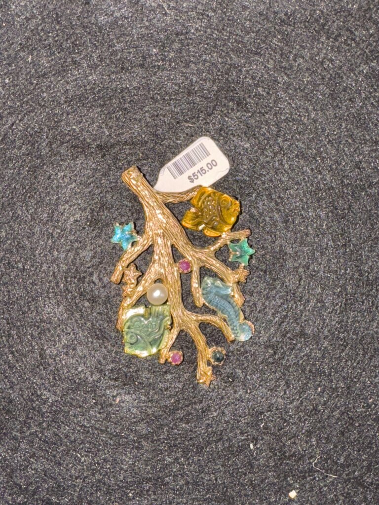 Venitian Glass Coral Sea Pendant