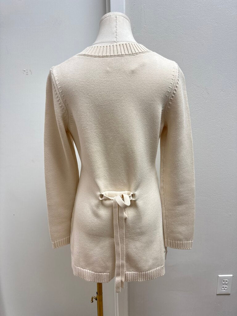 Posse Cream Pearlized Button Cardigan