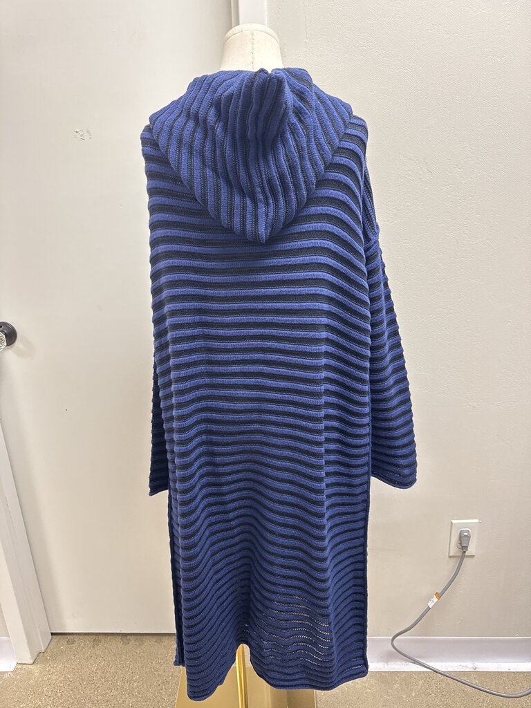 Oazi N Ku Blue and Black Long Cardigan NWT