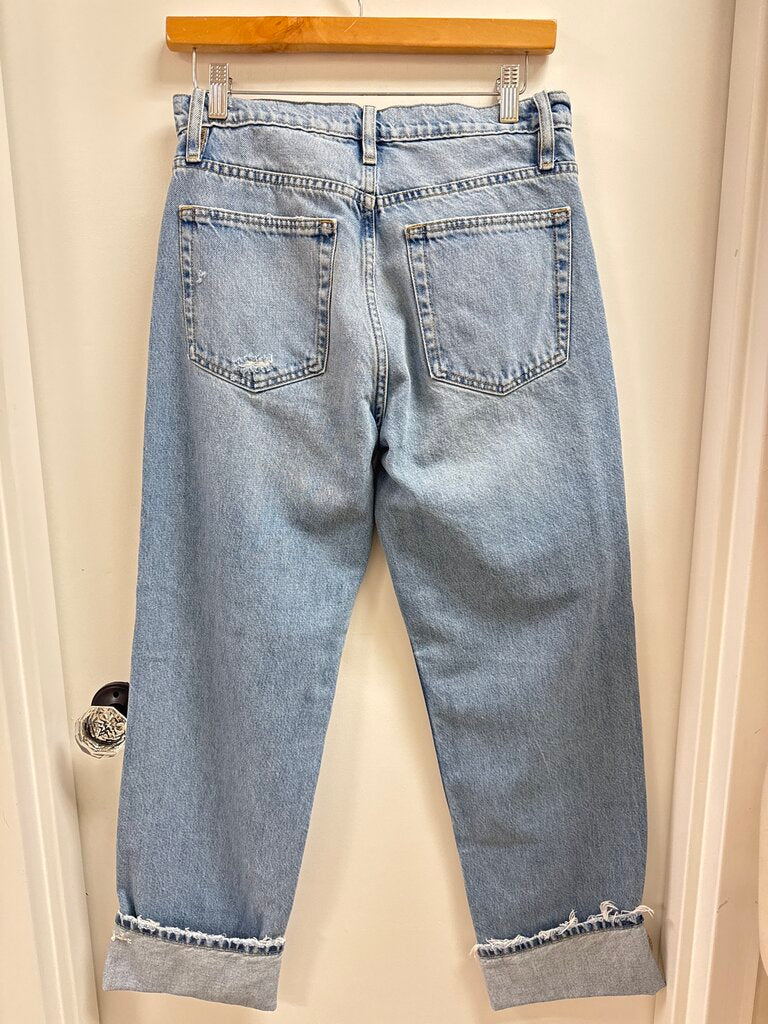 Frame Button Fly Cuffed Jean