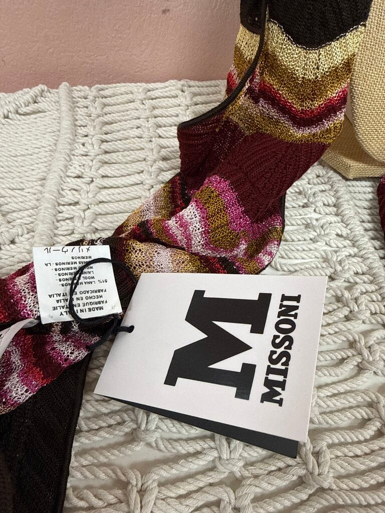 Missoni Maroon Chevron Scarf NWT