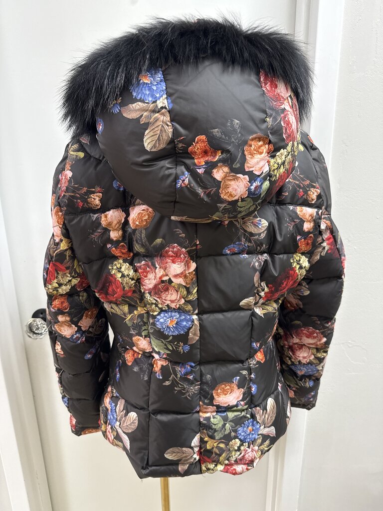 AFG Black Floral Down Parka