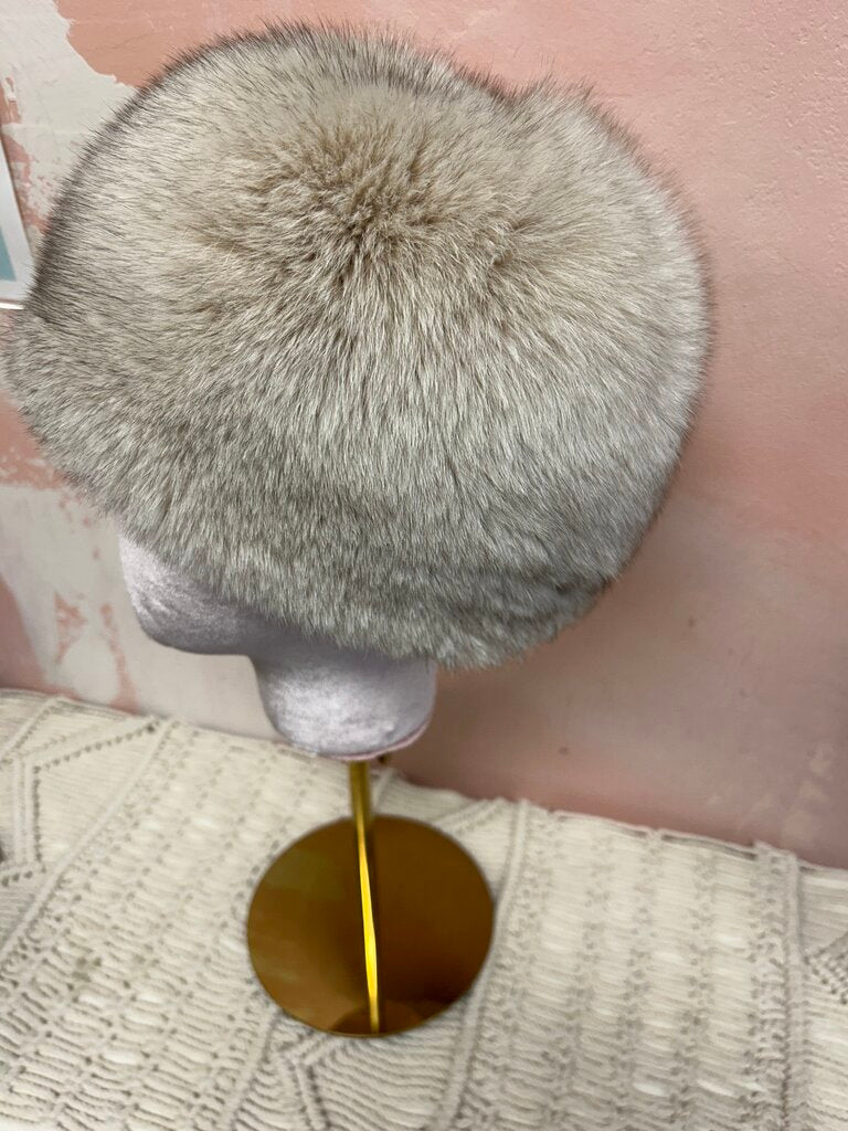 Saks Fifth Avenue Tan Fox Fur Hat