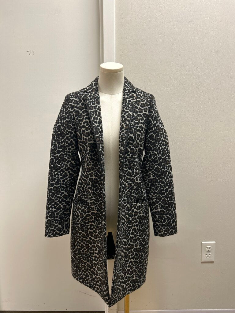 AllSaints Animal Print Overcoat