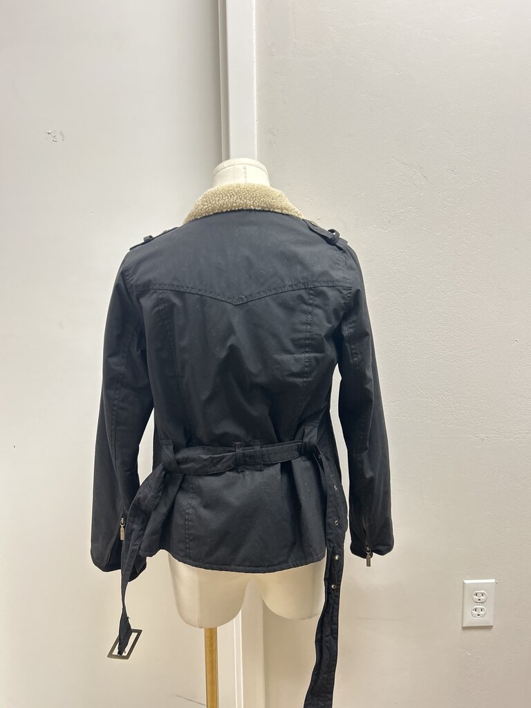 Barbour Black Waxed Biker Jacket