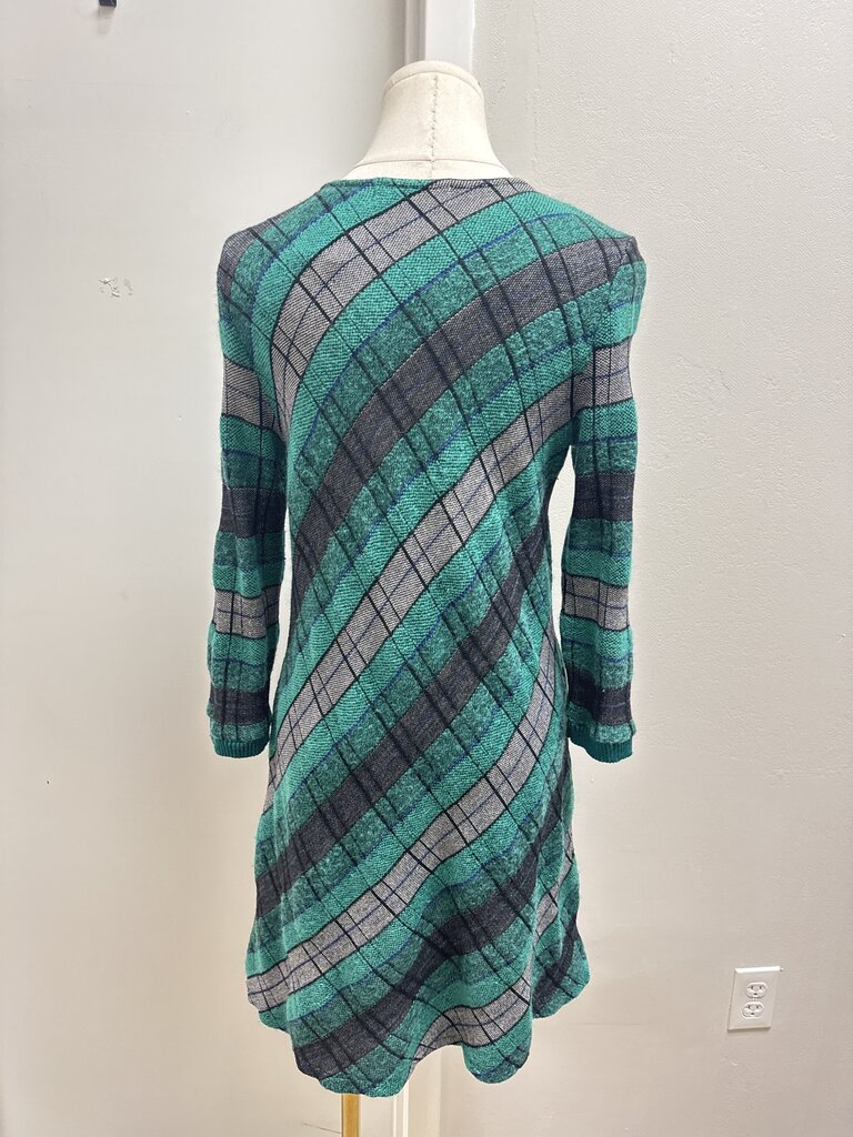 Aldlomartins Green Plaid Knit Dress