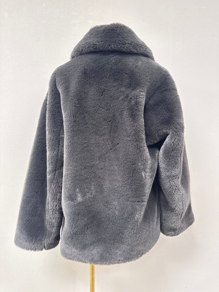 Stand Studio Brown Faux Fur COat