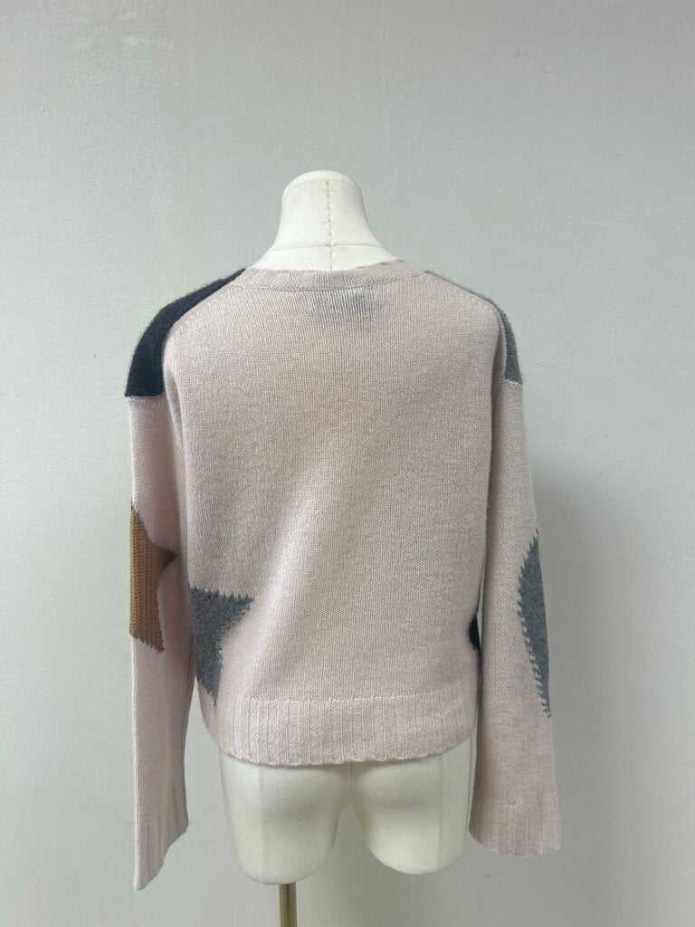 360 Cashmere Blush Stars Sweater