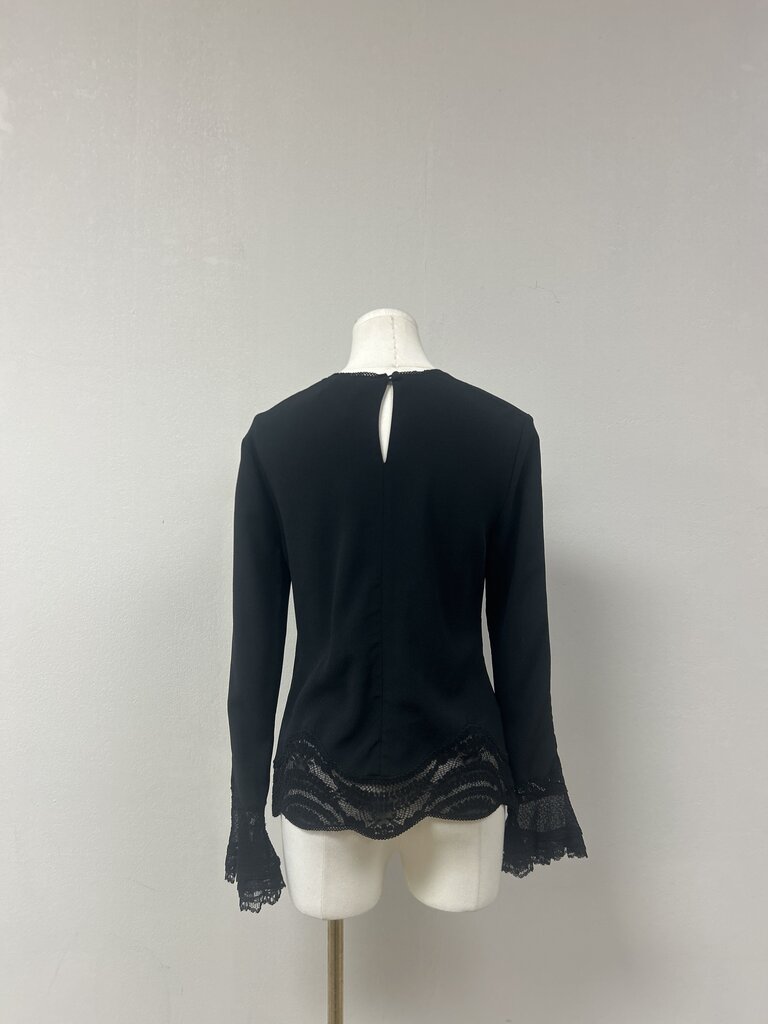 Jonathan Simkhai Black Lace Detail Top