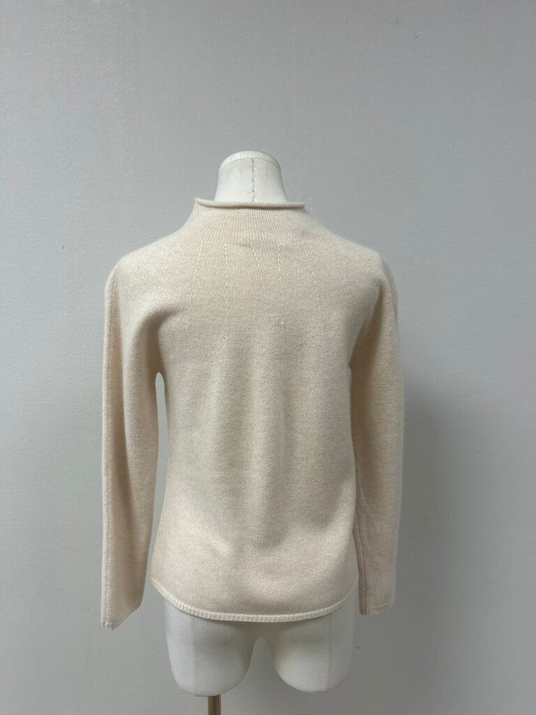 Max Mara Cream Mock Neck Sweater