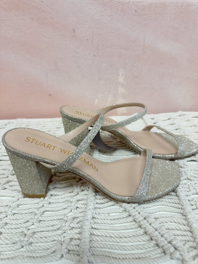 Stuart Weitzman Gold Glitter Sandal