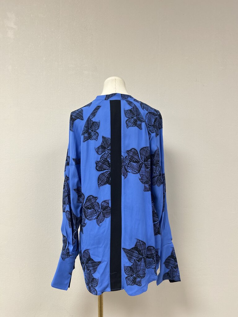 Reiss Blue Floral Blouse NWT