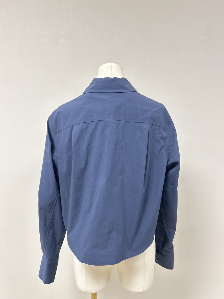 Simkhai Navy Boxy Button Up NWT