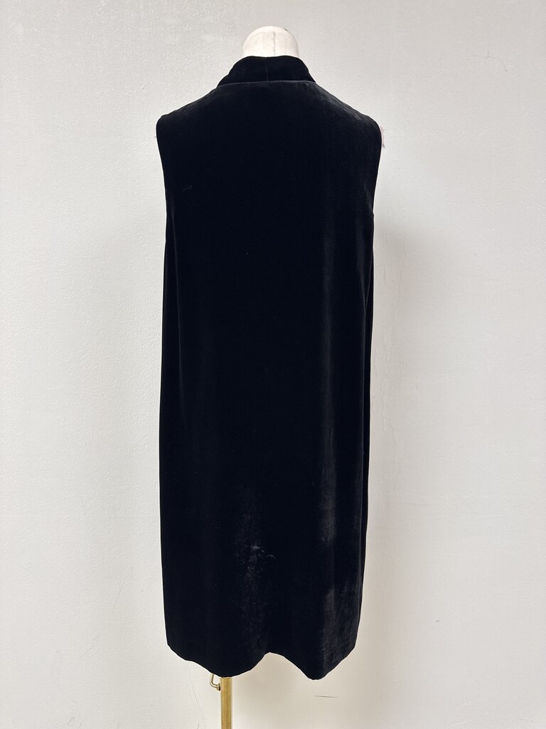 Lafayette 148 Black Sleeveless Tie Front Dress