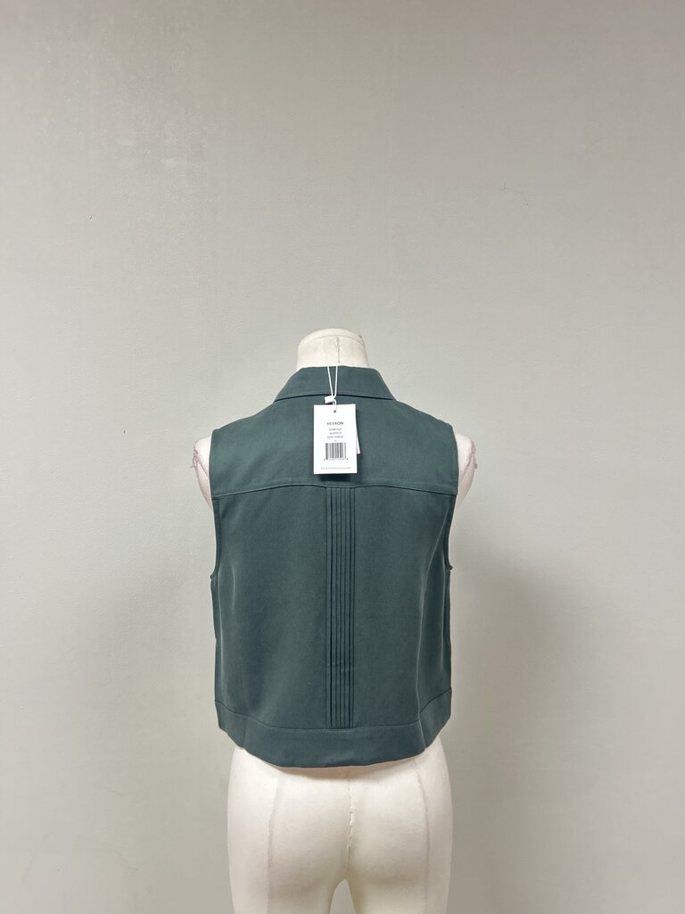 Hevron Forest Green Vest NWT