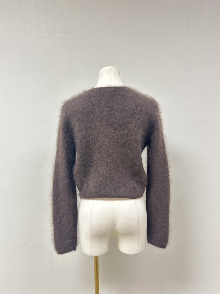 Frame Brown Fuzzy Cardigan