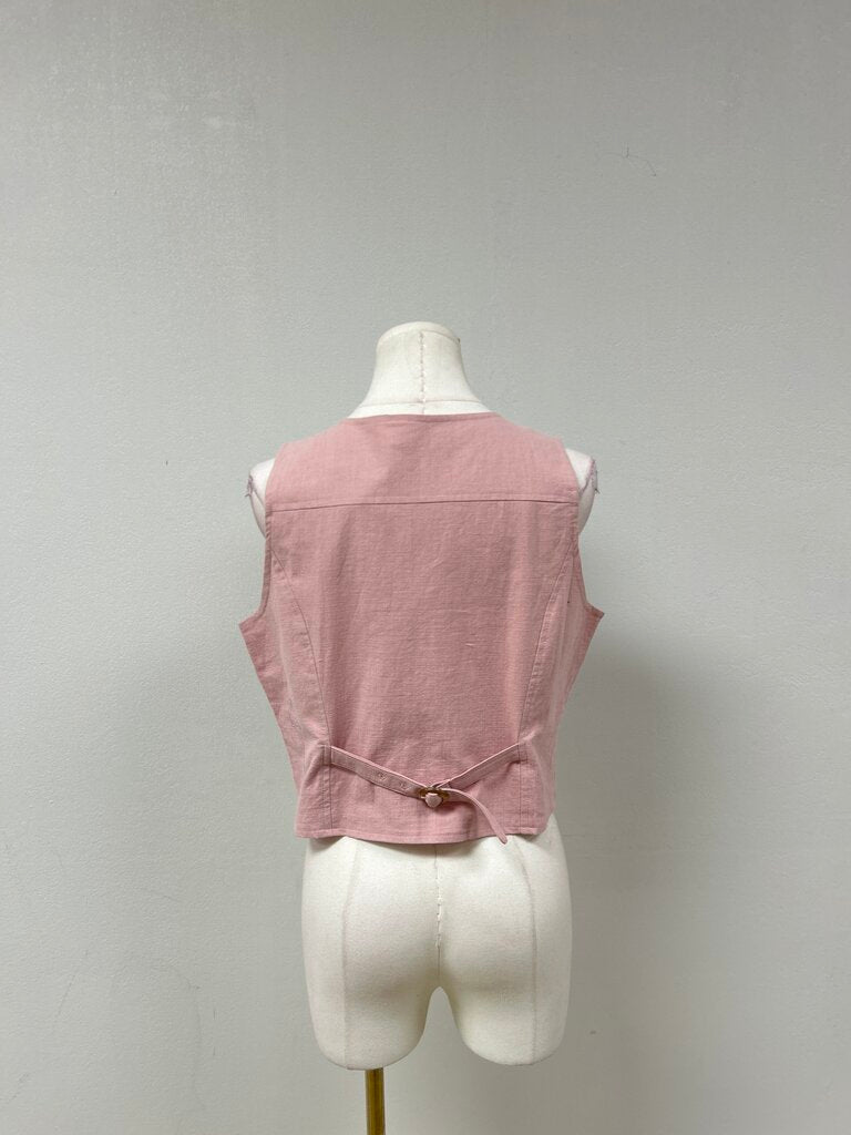 Ivy City Co Dust Rose Linen Vest NWT