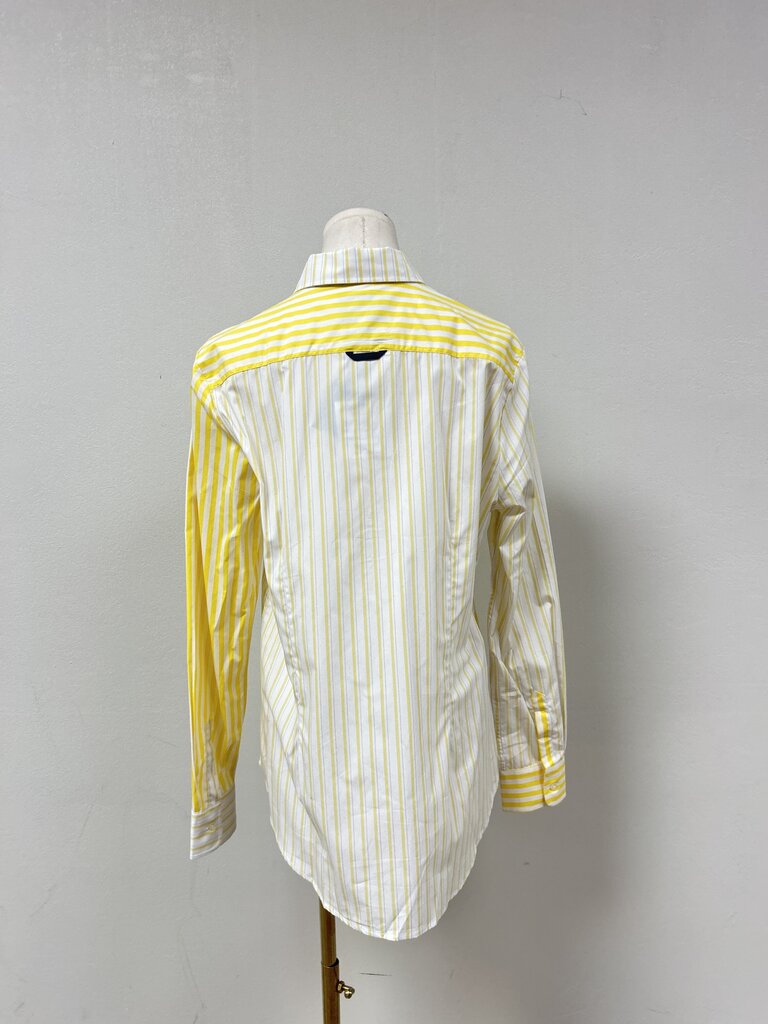 The Shirt Yellow Striped Button Up NWT