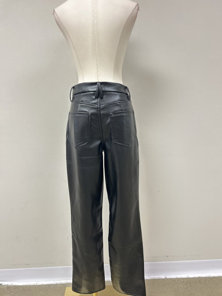 Good Amerian Black Faux Leather Pant