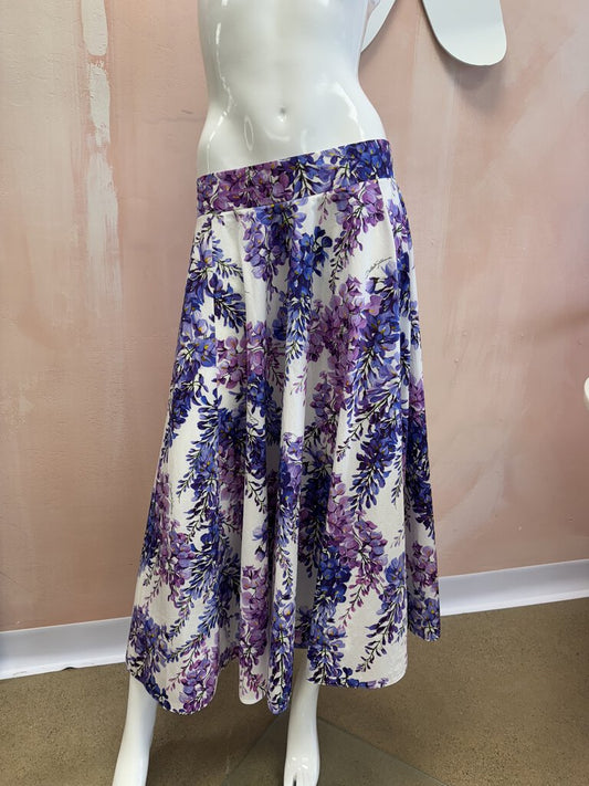 Dolce & Gabbana Purple Wisteria Maxi Skirt