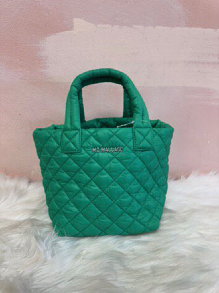 MZ Wallace Green Quilted Mini Tote