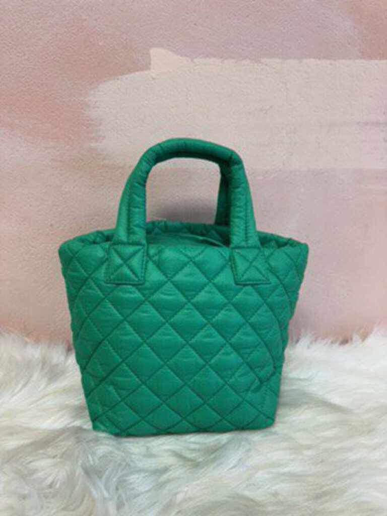 MZ Wallace Green Quilted Mini Tote