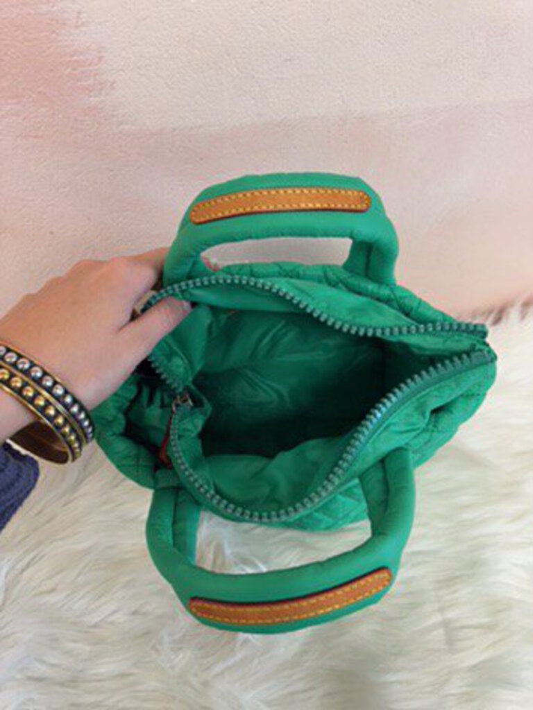 MZ Wallace Green Quilted Mini Tote