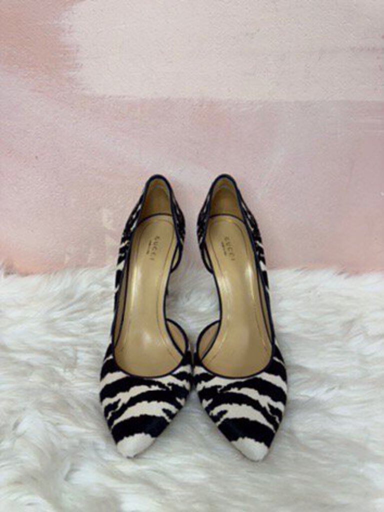 Gucci Ponyhair Animal Print D'Orsay Pump