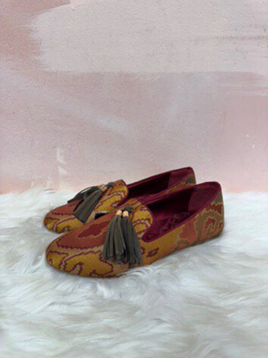 Birdies Maroon Pattern Loafer