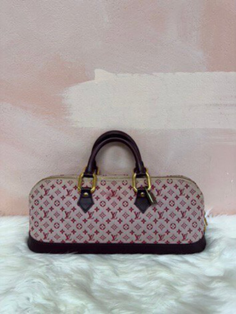 Louis Vuitton Cherry Long Alma Mini Lin Bag '01