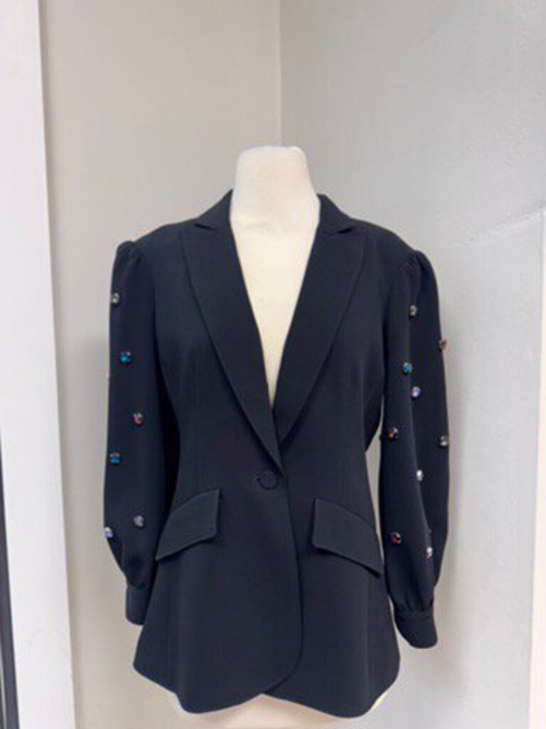 Cinq a Sept Black Embellished Blazer